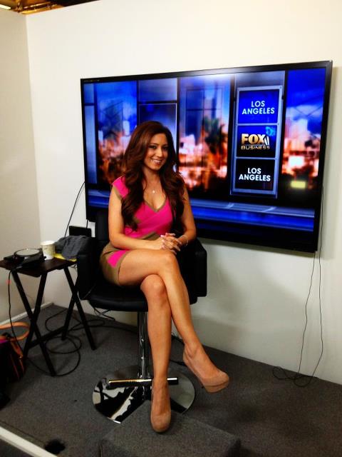 Anahita on the set at FOX News. Smiling after winning yet another debate!