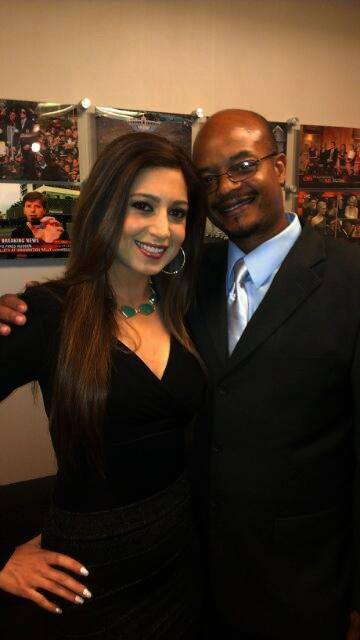 Anahita Sedaghatfar At CNN With Actor Todd Bridges